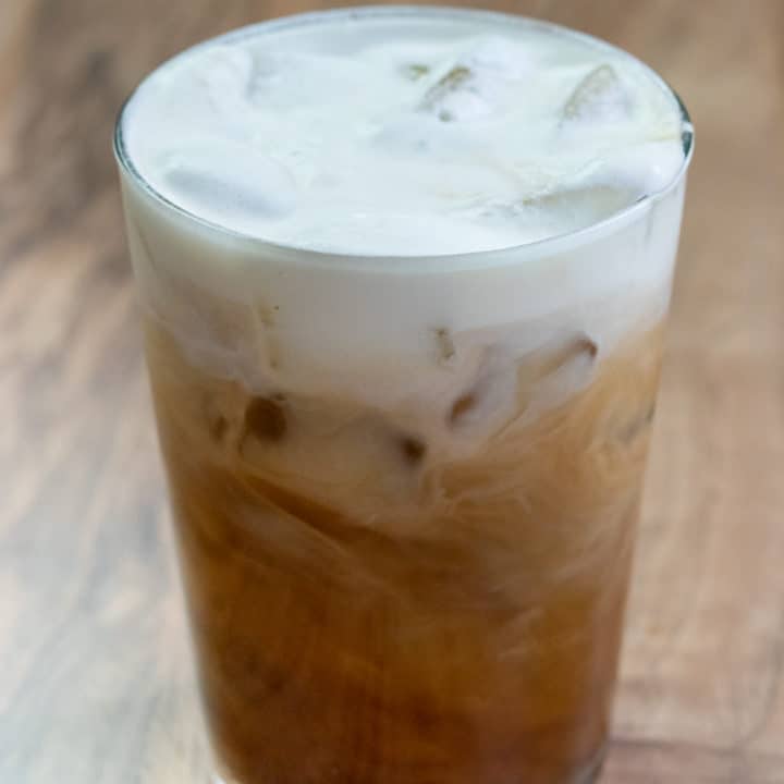 Starbucks Salted Caramel Cream Cold Brew homemade drink.