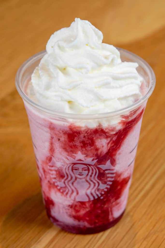 Caffeine-free Starbucks Strawberry Creme frappuccino.