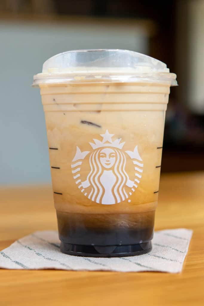 Starbucks iced coffee with milk.