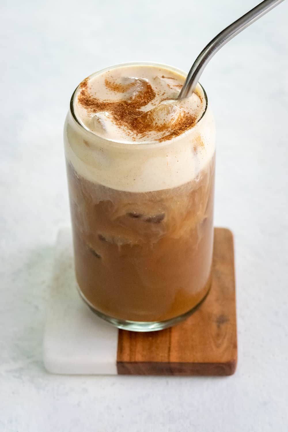 DIY Starbucks Pumpkin Cream Cold Brew recipe.