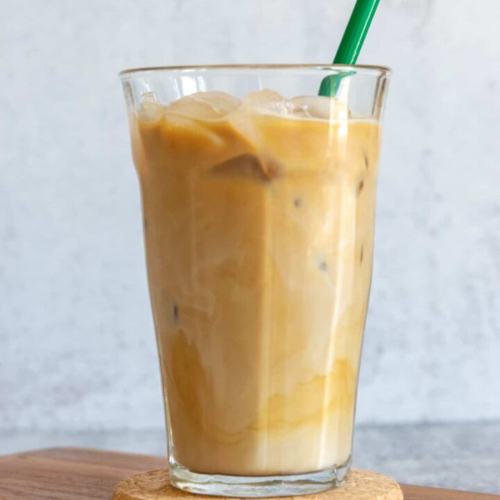 Starbucks Iced Blonde Vanilla Latte.