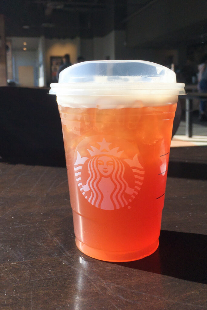 Starbucks Iced Black Tea.