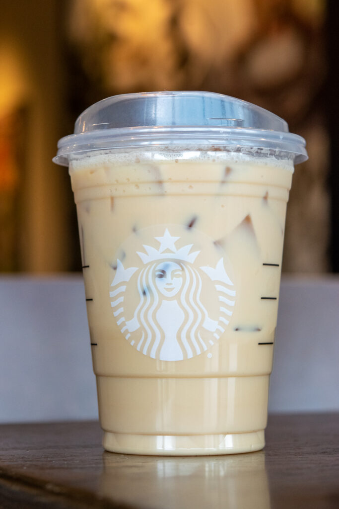 Iced Starbucks Blonde Vanilla Latte.