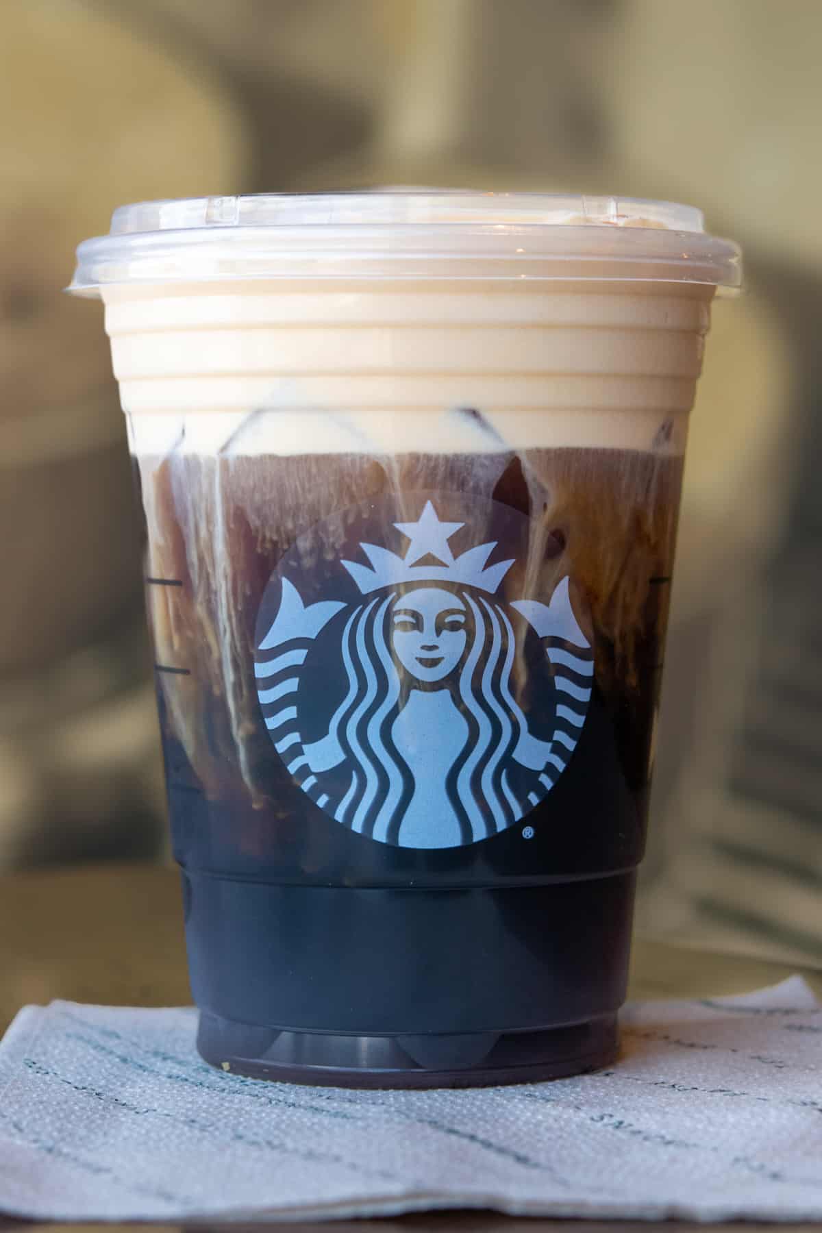 Starbucks Pumpkin Cream Cold Brew drink.