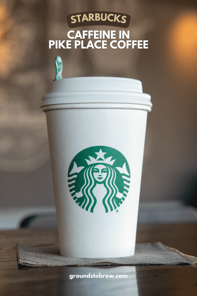Cup of Starbucks Pike Place coffee.