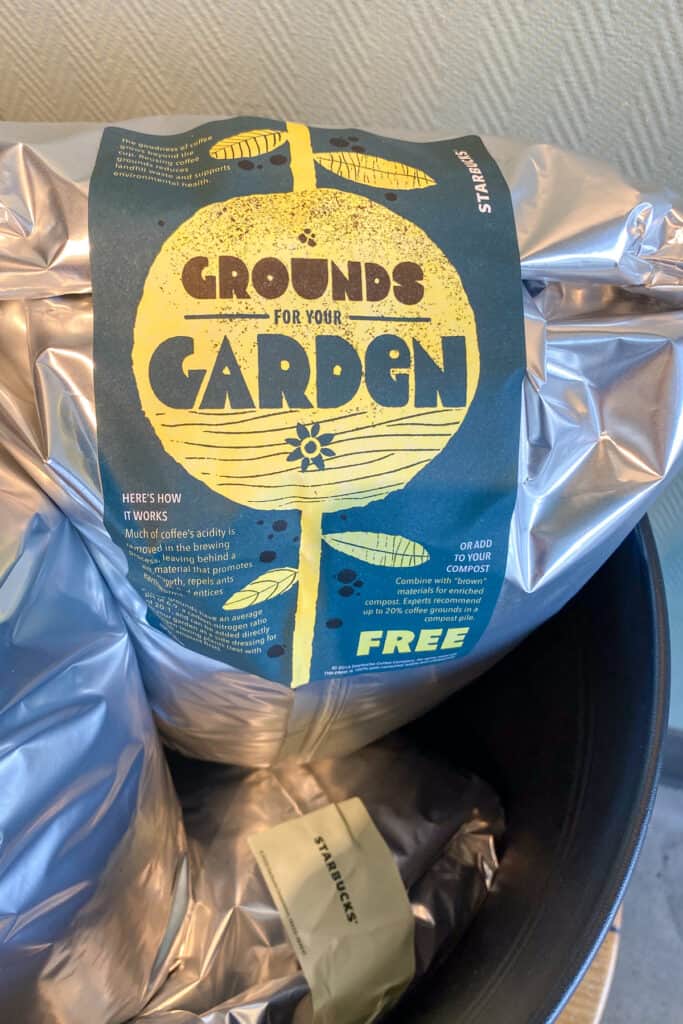 Bag of Starbucks used Coffee grounds for your garden.