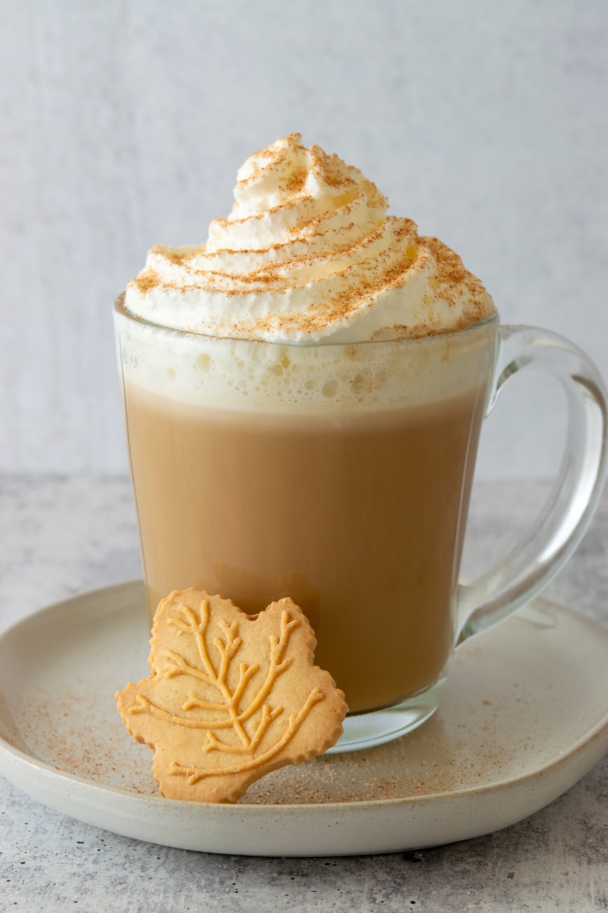 Homemade maple latte made with real maple syrup.