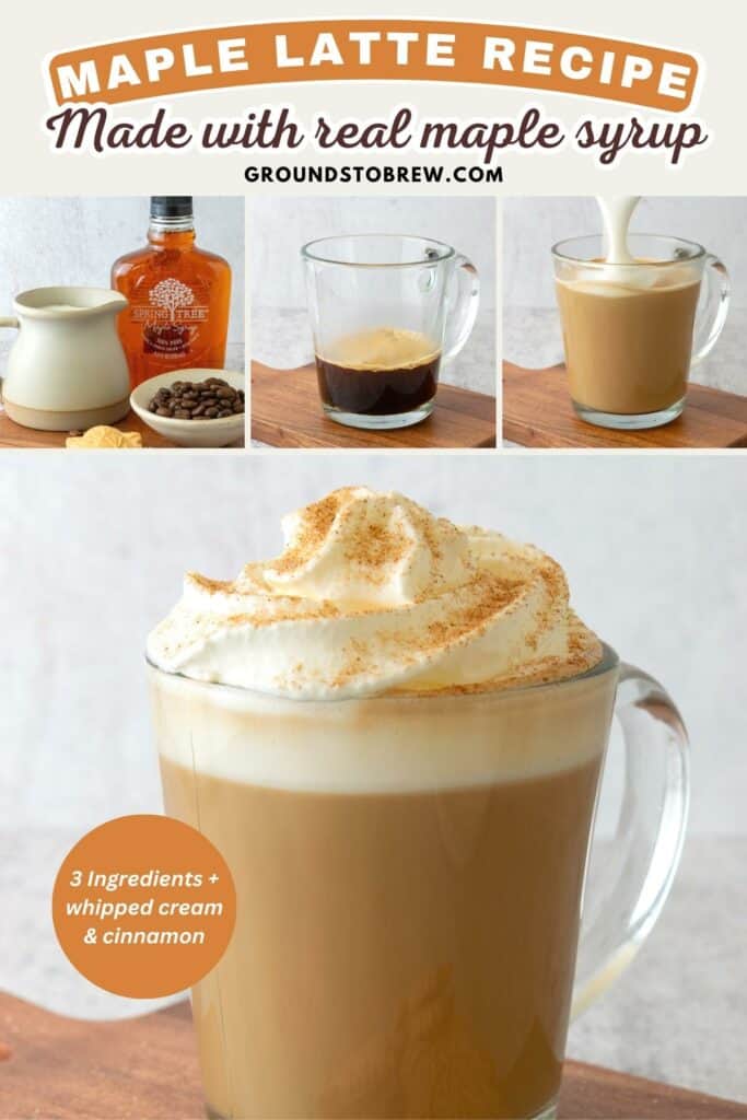 Pinterest pin for maple latte recipe.